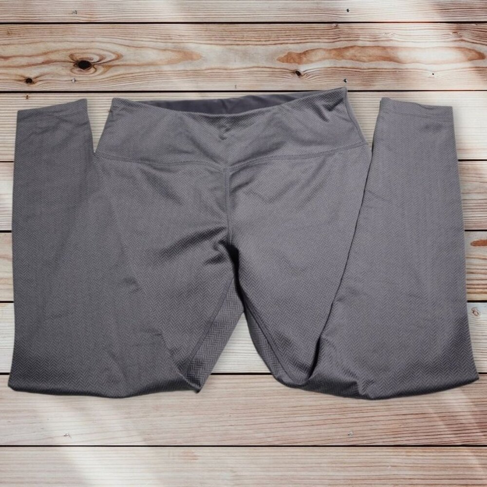 Mondetta Gray Herringbone Leggings Size Large